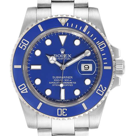 buy rolex submariner white gold|white gold submariner blue bezel.